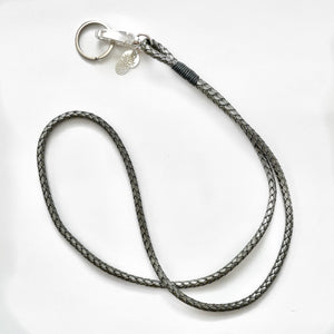Schlüsselband zum Umhängen aus Leder - Sparkling Silver - NURI