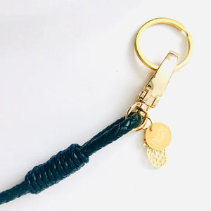 Schlüsselband zum Umhängen aus Leder - Premium Black Gold - NURI