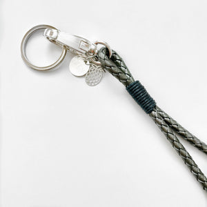 Schlüsselband zum Umhängen aus Leder - Sparkling Silver - NURI