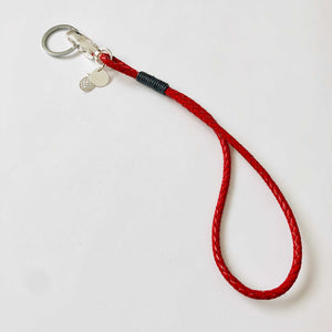 Schlüsselanhänger Leder Red Grey - NURI